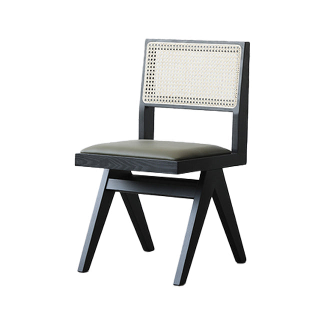 Traditional Style Dining Chairs Kitchen Armless Side Chair with Wooden Legs Textured Black 1 Piece Clearhalo ' kitchen&dining_furn' 'Dining Chairs' 'Dining Tables & Seating' 'dining_chair' 'furn' 'furn_dining_chair' 'Furniture' 'furniture_dining_chair' 'Kitchen & Dining Furniture' 'kitchen' 4139681