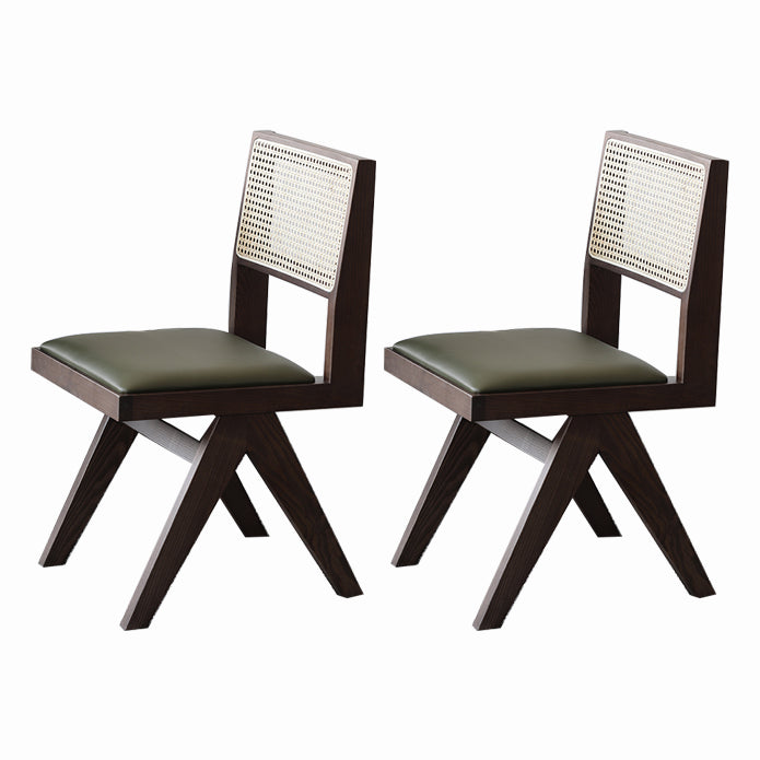 Traditional Style Dining Chairs Kitchen Armless Side Chair with Wooden Legs Coffee 2 Piece Set Clearhalo ' kitchen&dining_furn' 'Dining Chairs' 'Dining Tables & Seating' 'dining_chair' 'furn' 'furn_dining_chair' 'Furniture' 'furniture_dining_chair' 'Kitchen & Dining Furniture' 'kitchen' 4139689