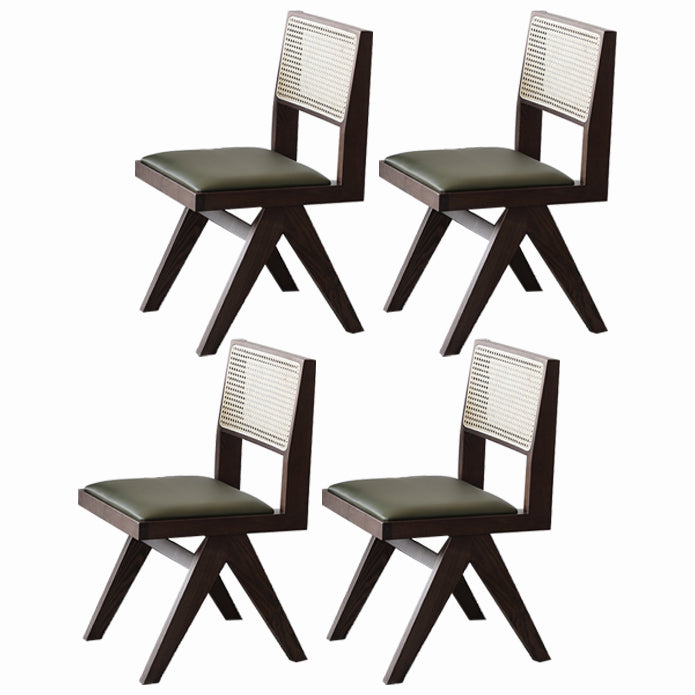 Traditional Style Dining Chairs Kitchen Armless Side Chair with Wooden Legs Coffee 4 Piece Set Clearhalo ' kitchen&dining_furn' 'Dining Chairs' 'Dining Tables & Seating' 'dining_chair' 'furn' 'furn_dining_chair' 'Furniture' 'furniture_dining_chair' 'Kitchen & Dining Furniture' 'kitchen' 4139691