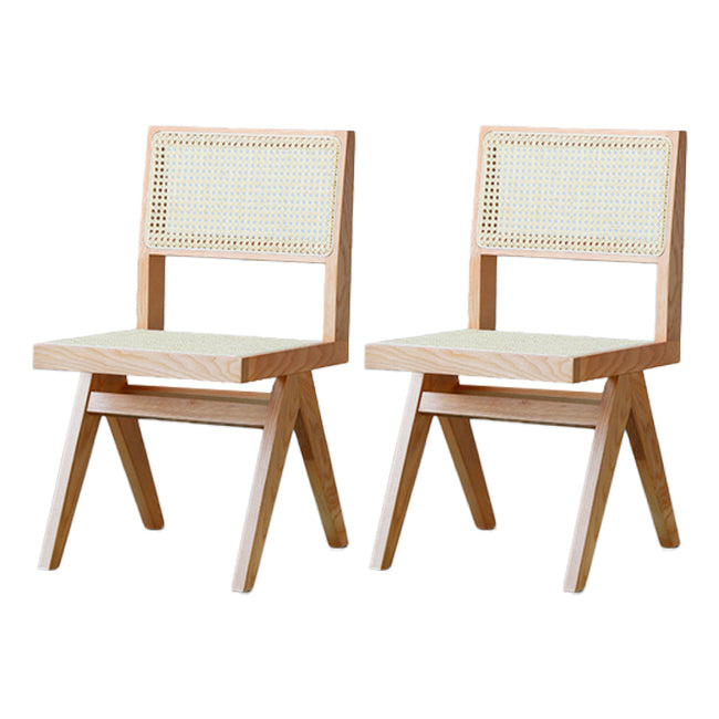 Traditional Style Dining Chairs Kitchen Armless Side Chair with Wooden Legs Natural 2 Piece Set Clearhalo ' kitchen&dining_furn' 'Dining Chairs' 'Dining Tables & Seating' 'dining_chair' 'furn' 'furn_dining_chair' 'Furniture' 'furniture_dining_chair' 'Kitchen & Dining Furniture' 'kitchen' 4139695