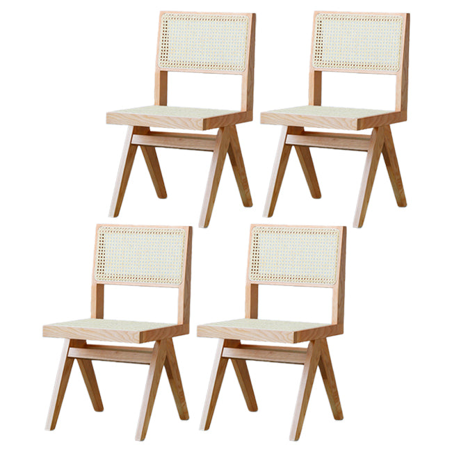 Traditional Style Dining Chairs Kitchen Armless Side Chair with Wooden Legs Natural 4 Piece Set Clearhalo ' kitchen&dining_furn' 'Dining Chairs' 'Dining Tables & Seating' 'dining_chair' 'furn' 'furn_dining_chair' 'Furniture' 'furniture_dining_chair' 'Kitchen & Dining Furniture' 'kitchen' 4139696
