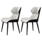 Modern Home Dining Side Chair Leather Armless Dining Chairs (Set of 2) White-Brown Clearhalo ' kitchen&dining_furn' 'Dining Chairs' 'Dining Tables & Seating' 'dining_chair' 'furn' 'furn_dining_chair' 'Furniture' 'furniture_dining_chair' 'Kitchen & Dining Furniture' 'kitchen' 4139707