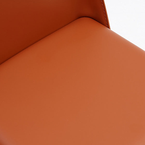 Contemporary Style Leather Dining Chairs Solid Back Armless Chairs for Home Use (Set of 2) Clearhalo ' kitchen&dining_furn' 'Dining Chairs' 'Dining Tables & Seating' 'dining_chair' 'furn' 'furn_dining_chair' 'Furniture' 'furniture_dining_chair' 'Kitchen & Dining Furniture' 'kitchen' 4139730