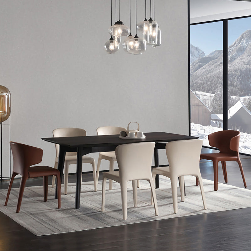 Modern Leather Dining Room Chair Wingback Arm Chair for Home Use (Set of 2) Clearhalo ' kitchen&dining_furn' 'Dining Chairs' 'Dining Tables & Seating' 'dining_chair' 'furn' 'furn_dining_chair' 'Furniture' 'furniture_dining_chair' 'Kitchen & Dining Furniture' 'kitchen' 4139745