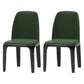 Matte Finish Industrial Side Chair Parsons Leather Dining Chair (Set of 2) Green Clearhalo ' kitchen&dining_furn' 'Dining Chairs' 'Dining Tables & Seating' 'dining_chair' 'furn' 'furn_dining_chair' 'Furniture' 'furniture_dining_chair' 'Kitchen & Dining Furniture' 'kitchen' 4139765