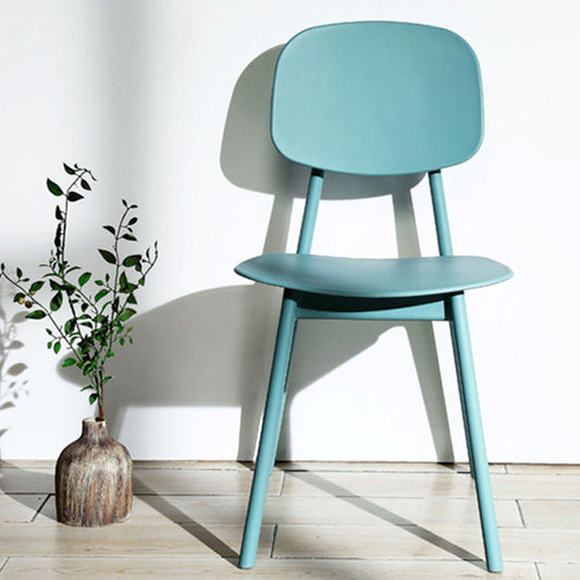 Scandinavian Style Open Back Dining Side Chair Plastic Dining Armless Chair Clearhalo ' kitchen&dining_furn' 'Dining Chairs' 'Dining Tables & Seating' 'dining_chair' 'furn' 'furn_dining_chair' 'Furniture' 'furniture_dining_chair' 'Kitchen & Dining Furniture' 'kitchen' 4139774