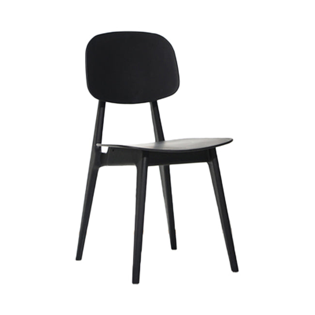 Scandinavian Style Open Back Dining Side Chair Plastic Dining Armless Chair Black 1 Piece Clearhalo ' kitchen&dining_furn' 'Dining Chairs' 'Dining Tables & Seating' 'dining_chair' 'furn' 'furn_dining_chair' 'Furniture' 'furniture_dining_chair' 'Kitchen & Dining Furniture' 'kitchen' 4139775