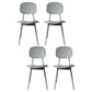 Scandinavian Style Open Back Dining Side Chair Plastic Dining Armless Chair Grey 4 Piece Set Clearhalo ' kitchen&dining_furn' 'Dining Chairs' 'Dining Tables & Seating' 'dining_chair' 'furn' 'furn_dining_chair' 'Furniture' 'furniture_dining_chair' 'Kitchen & Dining Furniture' 'kitchen' 4139784