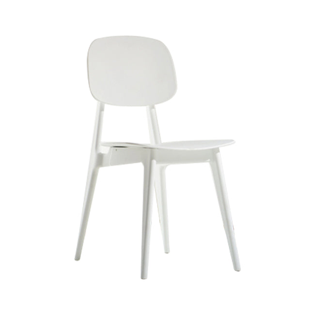 Scandinavian Style Open Back Dining Side Chair Plastic Dining Armless Chair White 1 Piece Clearhalo ' kitchen&dining_furn' 'Dining Chairs' 'Dining Tables & Seating' 'dining_chair' 'furn' 'furn_dining_chair' 'Furniture' 'furniture_dining_chair' 'Kitchen & Dining Furniture' 'kitchen' 4139787