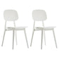 Scandinavian Style Open Back Dining Side Chair Plastic Dining Armless Chair White 2 Piece Set Clearhalo ' kitchen&dining_furn' 'Dining Chairs' 'Dining Tables & Seating' 'dining_chair' 'furn' 'furn_dining_chair' 'Furniture' 'furniture_dining_chair' 'Kitchen & Dining Furniture' 'kitchen' 4139788