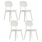Scandinavian Style Open Back Dining Side Chair Plastic Dining Armless Chair White 4 Piece Set Clearhalo ' kitchen&dining_furn' 'Dining Chairs' 'Dining Tables & Seating' 'dining_chair' 'furn' 'furn_dining_chair' 'Furniture' 'furniture_dining_chair' 'Kitchen & Dining Furniture' 'kitchen' 4139790