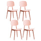 Scandinavian Style Open Back Dining Side Chair Plastic Dining Armless Chair Pink 4 Piece Set Clearhalo ' kitchen&dining_furn' 'Dining Chairs' 'Dining Tables & Seating' 'dining_chair' 'furn' 'furn_dining_chair' 'Furniture' 'furniture_dining_chair' 'Kitchen & Dining Furniture' 'kitchen' 4139796