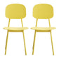 Scandinavian Style Open Back Dining Side Chair Plastic Dining Armless Chair Yellow 2 Piece Set Clearhalo ' kitchen&dining_furn' 'Dining Chairs' 'Dining Tables & Seating' 'dining_chair' 'furn' 'furn_dining_chair' 'Furniture' 'furniture_dining_chair' 'Kitchen & Dining Furniture' 'kitchen' 4139799