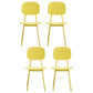 Scandinavian Style Open Back Dining Side Chair Plastic Dining Armless Chair Yellow 4 Piece Set Clearhalo ' kitchen&dining_furn' 'Dining Chairs' 'Dining Tables & Seating' 'dining_chair' 'furn' 'furn_dining_chair' 'Furniture' 'furniture_dining_chair' 'Kitchen & Dining Furniture' 'kitchen' 4139800