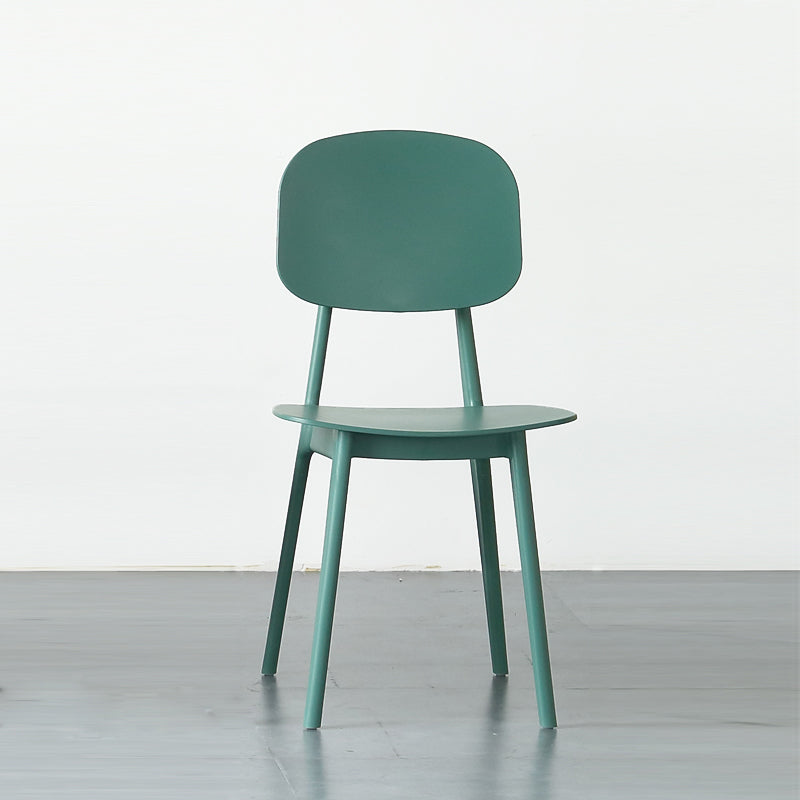 Scandinavian Style Open Back Dining Side Chair Plastic Dining Armless Chair Green 1 Piece Clearhalo ' kitchen&dining_furn' 'Dining Chairs' 'Dining Tables & Seating' 'dining_chair' 'furn' 'furn_dining_chair' 'Furniture' 'furniture_dining_chair' 'Kitchen & Dining Furniture' 'kitchen' 4139801