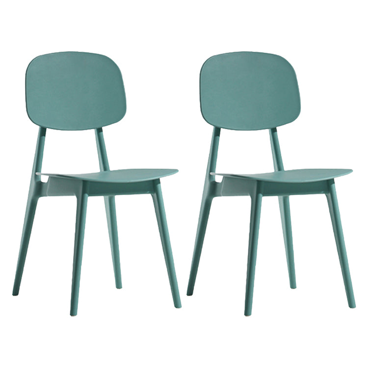 Scandinavian Style Open Back Dining Side Chair Plastic Dining Armless Chair Green 2 Piece Set Clearhalo ' kitchen&dining_furn' 'Dining Chairs' 'Dining Tables & Seating' 'dining_chair' 'furn' 'furn_dining_chair' 'Furniture' 'furniture_dining_chair' 'Kitchen & Dining Furniture' 'kitchen' 4139802