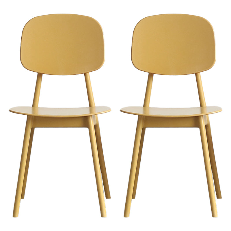 Scandinavian Style Open Back Dining Side Chair Plastic Dining Armless Chair Ginger 2 Piece Set Clearhalo ' kitchen&dining_furn' 'Dining Chairs' 'Dining Tables & Seating' 'dining_chair' 'furn' 'furn_dining_chair' 'Furniture' 'furniture_dining_chair' 'Kitchen & Dining Furniture' 'kitchen' 4139805