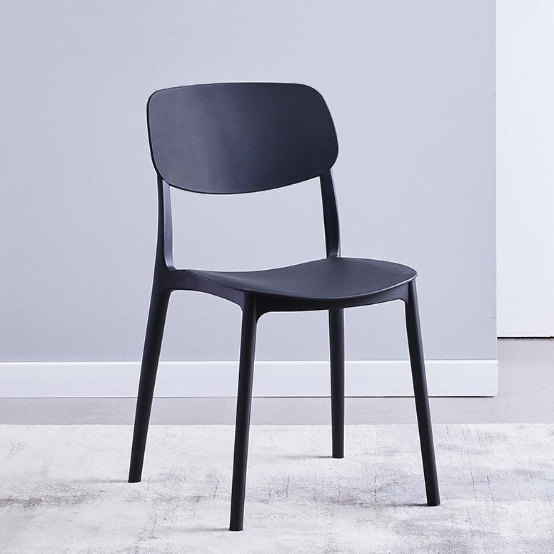 Nordic Style Dining Chair Plastic Dining Armless Side Chairs for Kitchen Black 1 Piece Clearhalo ' kitchen&dining_furn' 'Dining Chairs' 'Dining Tables & Seating' 'dining_chair' 'furn' 'furn_dining_chair' 'Furniture' 'furniture_dining_chair' 'Kitchen & Dining Furniture' 'kitchen' 4139809