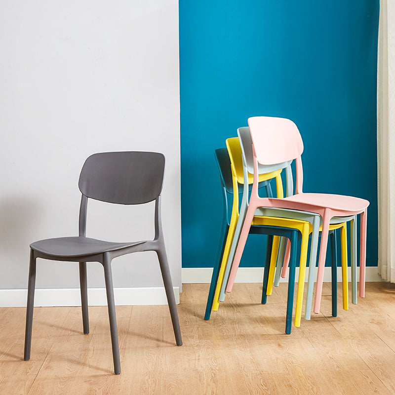 Nordic Style Dining Chair Plastic Dining Armless Side Chairs for Kitchen Clearhalo ' kitchen&dining_furn' 'Dining Chairs' 'Dining Tables & Seating' 'dining_chair' 'furn' 'furn_dining_chair' 'Furniture' 'furniture_dining_chair' 'Kitchen & Dining Furniture' 'kitchen' 4139810
