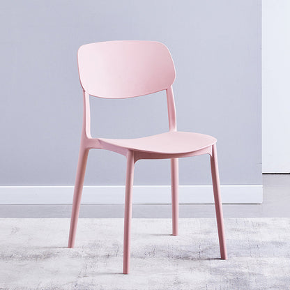 Nordic Style Dining Chair Plastic Dining Armless Side Chairs for Kitchen Pink 1 Piece Clearhalo ' kitchen&dining_furn' 'Dining Chairs' 'Dining Tables & Seating' 'dining_chair' 'furn' 'furn_dining_chair' 'Furniture' 'furniture_dining_chair' 'Kitchen & Dining Furniture' 'kitchen' 4139814