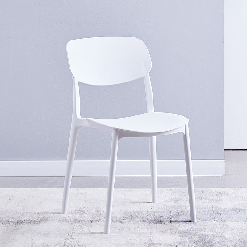 Nordic Style Dining Chair Plastic Dining Armless Side Chairs for Kitchen White 1 Piece Clearhalo ' kitchen&dining_furn' 'Dining Chairs' 'Dining Tables & Seating' 'dining_chair' 'furn' 'furn_dining_chair' 'Furniture' 'furniture_dining_chair' 'Kitchen & Dining Furniture' 'kitchen' 4139819