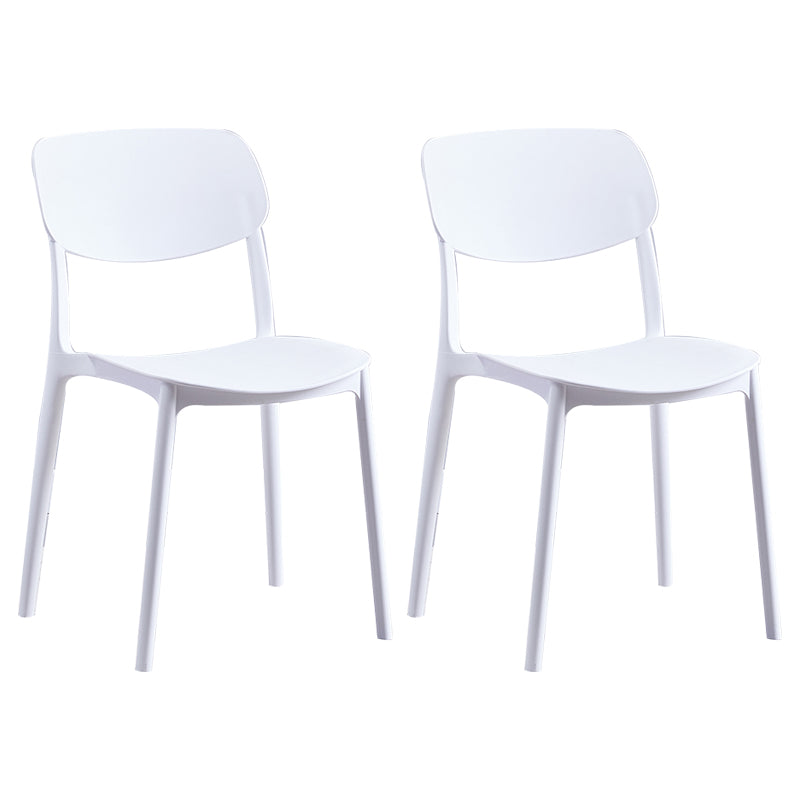 Nordic Style Dining Chair Plastic Dining Armless Side Chairs for Kitchen White 2 Piece Set Clearhalo ' kitchen&dining_furn' 'Dining Chairs' 'Dining Tables & Seating' 'dining_chair' 'furn' 'furn_dining_chair' 'Furniture' 'furniture_dining_chair' 'Kitchen & Dining Furniture' 'kitchen' 4139820