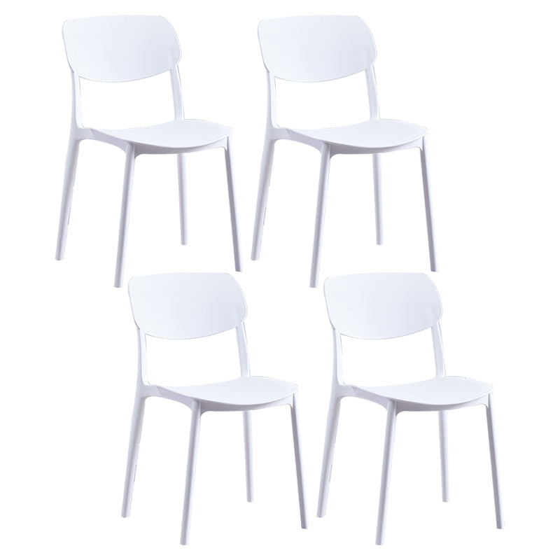 Nordic Style Dining Chair Plastic Dining Armless Side Chairs for Kitchen White 4 Piece Set Clearhalo ' kitchen&dining_furn' 'Dining Chairs' 'Dining Tables & Seating' 'dining_chair' 'furn' 'furn_dining_chair' 'Furniture' 'furniture_dining_chair' 'Kitchen & Dining Furniture' 'kitchen' 4139821