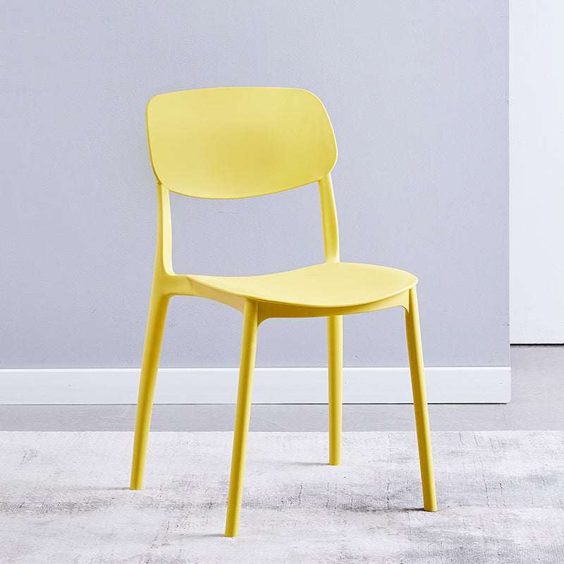 Nordic Style Dining Chair Plastic Dining Armless Side Chairs for Kitchen Yellow 1 Piece Clearhalo ' kitchen&dining_furn' 'Dining Chairs' 'Dining Tables & Seating' 'dining_chair' 'furn' 'furn_dining_chair' 'Furniture' 'furniture_dining_chair' 'Kitchen & Dining Furniture' 'kitchen' 4139827