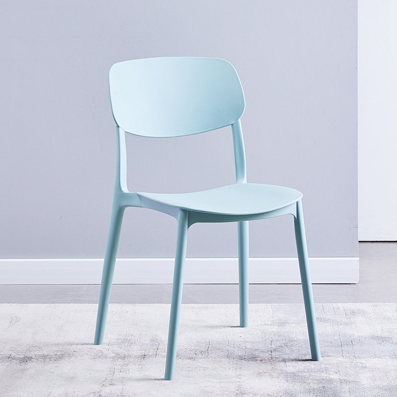 Nordic Style Dining Chair Plastic Dining Armless Side Chairs for Kitchen Light Blue 1 Piece Clearhalo ' kitchen&dining_furn' 'Dining Chairs' 'Dining Tables & Seating' 'dining_chair' 'furn' 'furn_dining_chair' 'Furniture' 'furniture_dining_chair' 'Kitchen & Dining Furniture' 'kitchen' 4139830