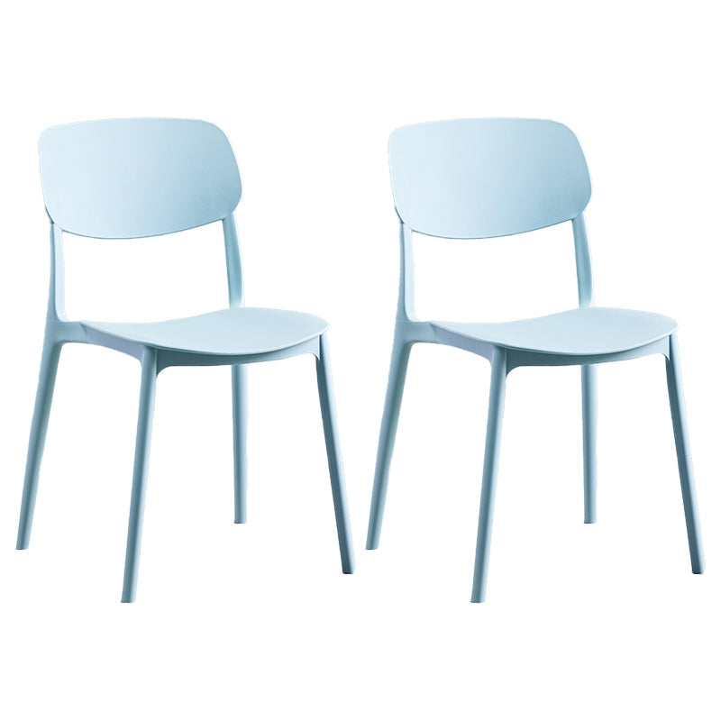 Nordic Style Dining Chair Plastic Dining Armless Side Chairs for Kitchen Light Blue 2 Piece Set Clearhalo ' kitchen&dining_furn' 'Dining Chairs' 'Dining Tables & Seating' 'dining_chair' 'furn' 'furn_dining_chair' 'Furniture' 'furniture_dining_chair' 'Kitchen & Dining Furniture' 'kitchen' 4139831