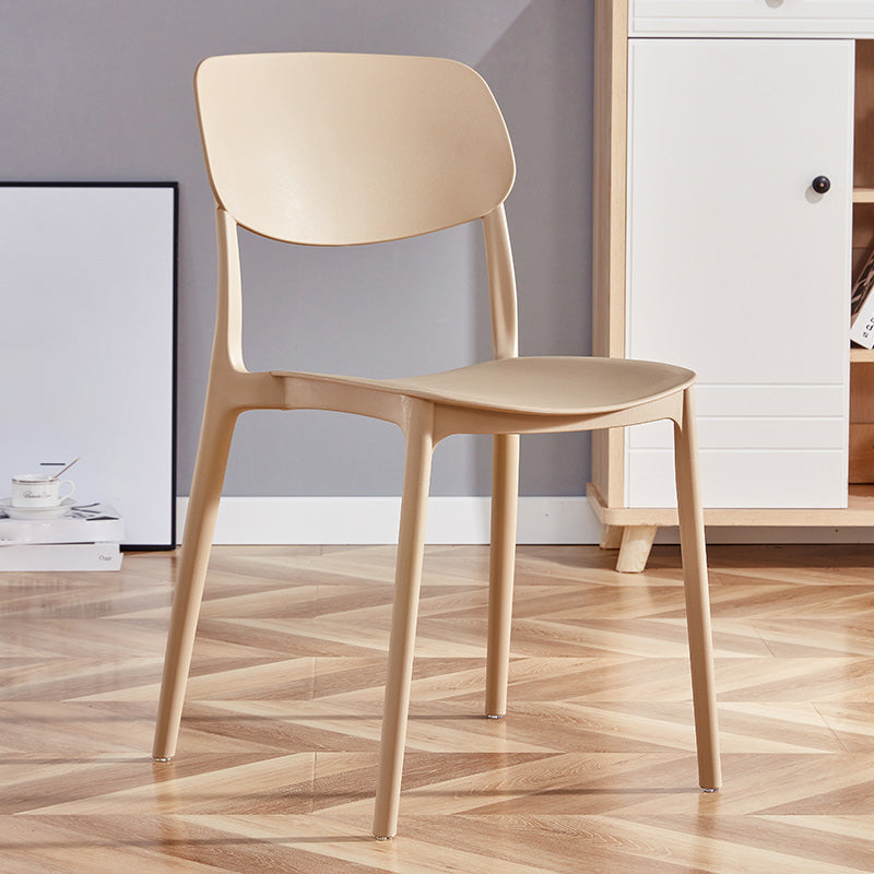 Nordic Style Dining Chair Plastic Dining Armless Side Chairs for Kitchen Khaki 1 Piece Clearhalo ' kitchen&dining_furn' 'Dining Chairs' 'Dining Tables & Seating' 'dining_chair' 'furn' 'furn_dining_chair' 'Furniture' 'furniture_dining_chair' 'Kitchen & Dining Furniture' 'kitchen' 4139833