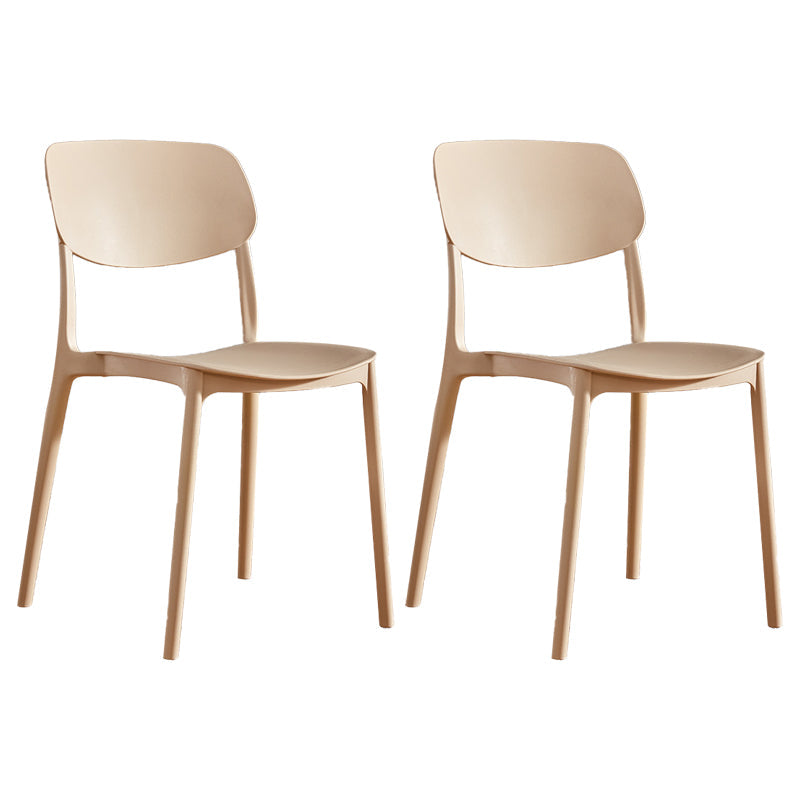 Nordic Style Dining Chair Plastic Dining Armless Side Chairs for Kitchen Khaki 2 Piece Set Clearhalo ' kitchen&dining_furn' 'Dining Chairs' 'Dining Tables & Seating' 'dining_chair' 'furn' 'furn_dining_chair' 'Furniture' 'furniture_dining_chair' 'Kitchen & Dining Furniture' 'kitchen' 4139834