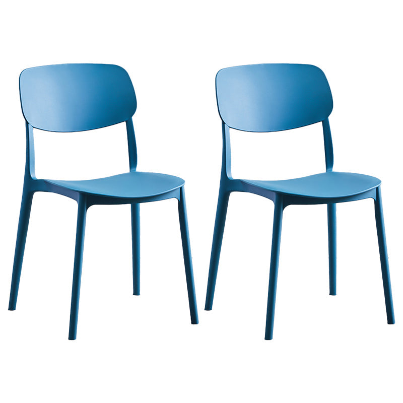 Nordic Style Dining Chair Plastic Dining Armless Side Chairs for Kitchen Royal Blue 2 Piece Set Clearhalo ' kitchen&dining_furn' 'Dining Chairs' 'Dining Tables & Seating' 'dining_chair' 'furn' 'furn_dining_chair' 'Furniture' 'furniture_dining_chair' 'Kitchen & Dining Furniture' 'kitchen' 4139840