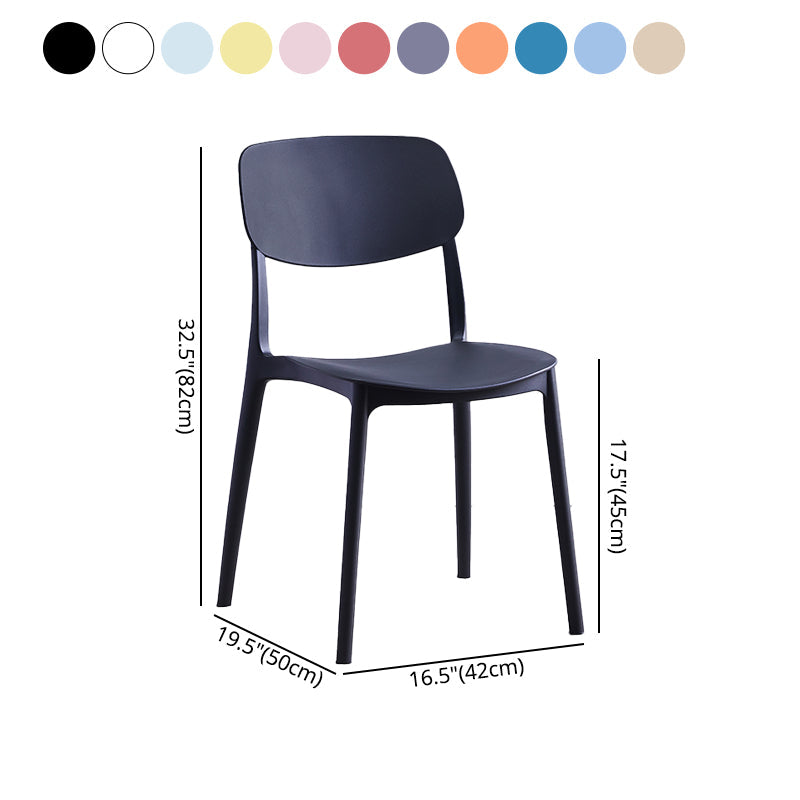 Nordic Style Dining Chair Plastic Dining Armless Side Chairs for Kitchen Clearhalo ' kitchen&dining_furn' 'Dining Chairs' 'Dining Tables & Seating' 'dining_chair' 'furn' 'furn_dining_chair' 'Furniture' 'furniture_dining_chair' 'Kitchen & Dining Furniture' 'kitchen' 4139845