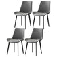 Industrial Style Metal Chairs Set Solid Back Side Kitchen Dining Room Chair Grey 4 Piece Set Clearhalo ' kitchen&dining_furn' 'Dining Chairs' 'Dining Tables & Seating' 'dining_chair' 'furn' 'furn_dining_chair' 'Furniture' 'furniture_dining_chair' 'Kitchen & Dining Furniture' 'kitchen' 4139849