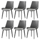 Industrial Style Metal Chairs Set Solid Back Side Kitchen Dining Room Chair Grey 6 Piece Set Clearhalo ' kitchen&dining_furn' 'Dining Chairs' 'Dining Tables & Seating' 'dining_chair' 'furn' 'furn_dining_chair' 'Furniture' 'furniture_dining_chair' 'Kitchen & Dining Furniture' 'kitchen' 4139851