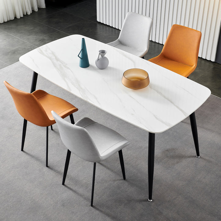 Industrial Style Metal Chairs Set Solid Back Side Kitchen Dining Room Chair Clearhalo ' kitchen&dining_furn' 'Dining Chairs' 'Dining Tables & Seating' 'dining_chair' 'furn' 'furn_dining_chair' 'Furniture' 'furniture_dining_chair' 'Kitchen & Dining Furniture' 'kitchen' 4139853