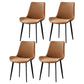 Industrial Style Metal Chairs Set Solid Back Side Kitchen Dining Room Chair Orange 4 Piece Set Clearhalo ' kitchen&dining_furn' 'Dining Chairs' 'Dining Tables & Seating' 'dining_chair' 'furn' 'furn_dining_chair' 'Furniture' 'furniture_dining_chair' 'Kitchen & Dining Furniture' 'kitchen' 4139855
