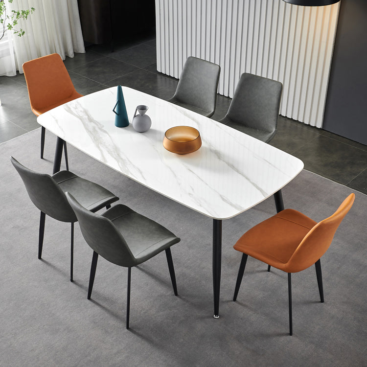 Industrial Style Metal Chairs Set Solid Back Side Kitchen Dining Room Chair Clearhalo ' kitchen&dining_furn' 'Dining Chairs' 'Dining Tables & Seating' 'dining_chair' 'furn' 'furn_dining_chair' 'Furniture' 'furniture_dining_chair' 'Kitchen & Dining Furniture' 'kitchen' 4139865