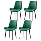 Industrial Style Metal Chairs Set Solid Back Side Kitchen Dining Room Chair Blackish Green 4 Piece Set Clearhalo ' kitchen&dining_furn' 'Dining Chairs' 'Dining Tables & Seating' 'dining_chair' 'furn' 'furn_dining_chair' 'Furniture' 'furniture_dining_chair' 'Kitchen & Dining Furniture' 'kitchen' 4139866