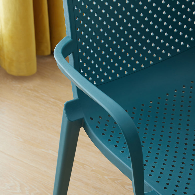 Contemporary Plastic Dining Room Chair Stacking Arm Chair for Restaurant (Set of 4) Clearhalo ' kitchen&dining_furn' 'Dining Chairs' 'Dining Tables & Seating' 'dining_chair' 'Furniture' 'furniture_dining_chair' 'Kitchen & Dining Furniture' 'kitchen' 4139888