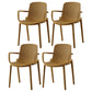 Contemporary Plastic Dining Room Chair Stacking Arm Chair for Restaurant (Set of 4) Ginger Clearhalo ' kitchen&dining_furn' 'Dining Chairs' 'Dining Tables & Seating' 'dining_chair' 'Furniture' 'furniture_dining_chair' 'Kitchen & Dining Furniture' 'kitchen' 4139889