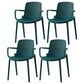 Contemporary Plastic Dining Room Chair Stacking Arm Chair for Restaurant (Set of 4) Peacock Blue Clearhalo ' kitchen&dining_furn' 'Dining Chairs' 'Dining Tables & Seating' 'dining_chair' 'Furniture' 'furniture_dining_chair' 'Kitchen & Dining Furniture' 'kitchen' 4139891