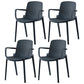 Contemporary Plastic Dining Room Chair Stacking Arm Chair for Restaurant (Set of 4) Gray-Blue Clearhalo ' kitchen&dining_furn' 'Dining Chairs' 'Dining Tables & Seating' 'dining_chair' 'Furniture' 'furniture_dining_chair' 'Kitchen & Dining Furniture' 'kitchen' 4139893