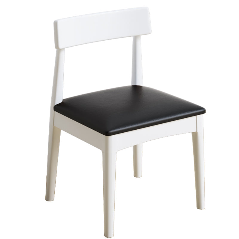 Industrial Wood Dining Chair Home Armless Upholstered Open Back Single Dining Side Chair Black White Clearhalo ' kitchen&dining_furn' 'Dining Chairs' 'Dining Tables & Seating' 'dining_chair' 'furn' 'furn_dining_chair' 'Furniture' 'furniture_dining_chair' 'Kitchen & Dining Furniture' 'kitchen' 4139904