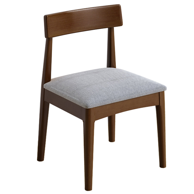 Industrial Wood Dining Chair Home Armless Upholstered Open Back Single Dining Side Chair Grey Walnut Clearhalo ' kitchen&dining_furn' 'Dining Chairs' 'Dining Tables & Seating' 'dining_chair' 'furn' 'furn_dining_chair' 'Furniture' 'furniture_dining_chair' 'Kitchen & Dining Furniture' 'kitchen' 4139908