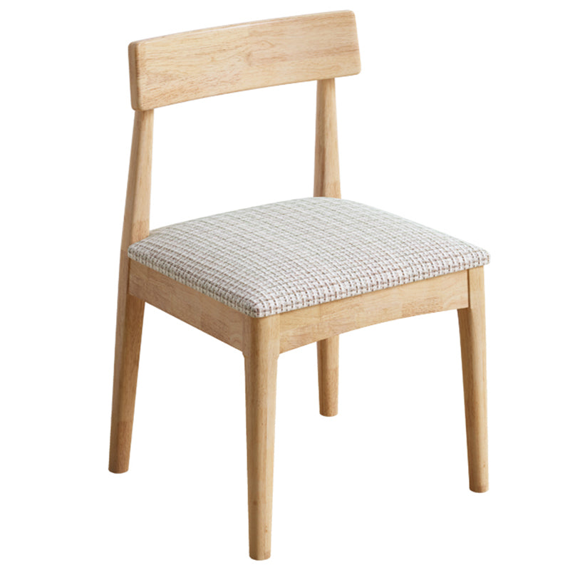 Industrial Wood Dining Chair Home Armless Upholstered Open Back Single Dining Side Chair White Natural Wood Clearhalo ' kitchen&dining_furn' 'Dining Chairs' 'Dining Tables & Seating' 'dining_chair' 'furn' 'furn_dining_chair' 'Furniture' 'furniture_dining_chair' 'Kitchen & Dining Furniture' 'kitchen' 4139911