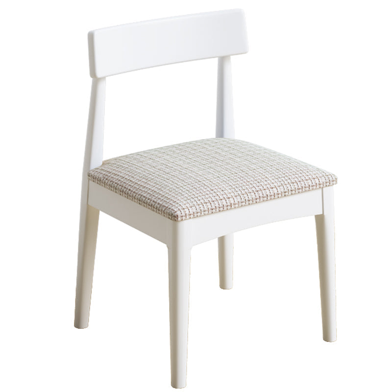 Industrial Wood Dining Chair Home Armless Upholstered Open Back Single Dining Side Chair White White Clearhalo ' kitchen&dining_furn' 'Dining Chairs' 'Dining Tables & Seating' 'dining_chair' 'furn' 'furn_dining_chair' 'Furniture' 'furniture_dining_chair' 'Kitchen & Dining Furniture' 'kitchen' 4139914