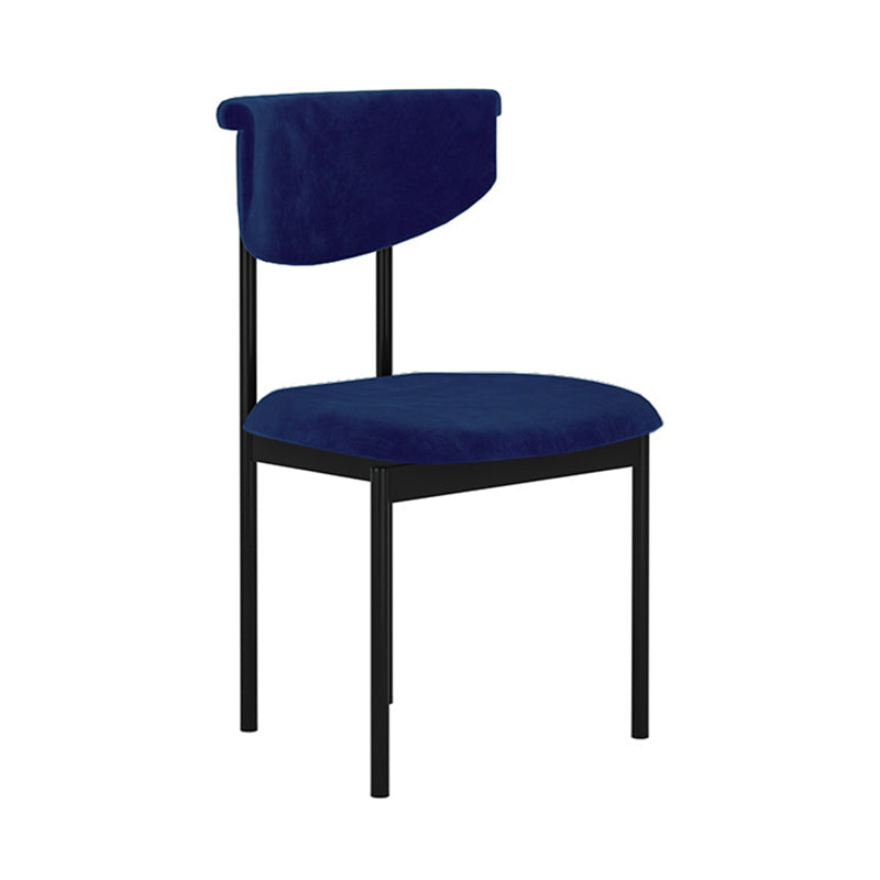 Modern Home Dining Side Chair Open Back Armless Dining Chairs with Metal Legs Royal Blue 1 Piece Clearhalo ' kitchen&dining_furn' 'Dining Chairs' 'Dining Tables & Seating' 'dining_chair' 'furn' 'furn_dining_chair' 'Furniture' 'furniture_dining_chair' 'Kitchen & Dining Furniture' 'kitchen' 4139920