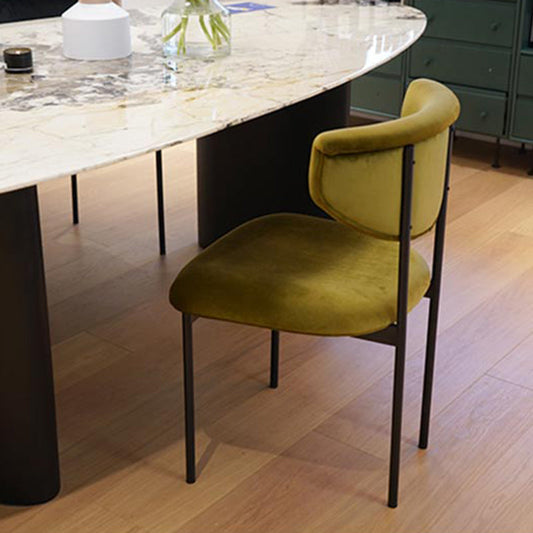 Modern Home Dining Side Chair Open Back Armless Dining Chairs with Metal Legs Clearhalo ' kitchen&dining_furn' 'Dining Chairs' 'Dining Tables & Seating' 'dining_chair' 'furn' 'furn_dining_chair' 'Furniture' 'furniture_dining_chair' 'Kitchen & Dining Furniture' 'kitchen' 4139934